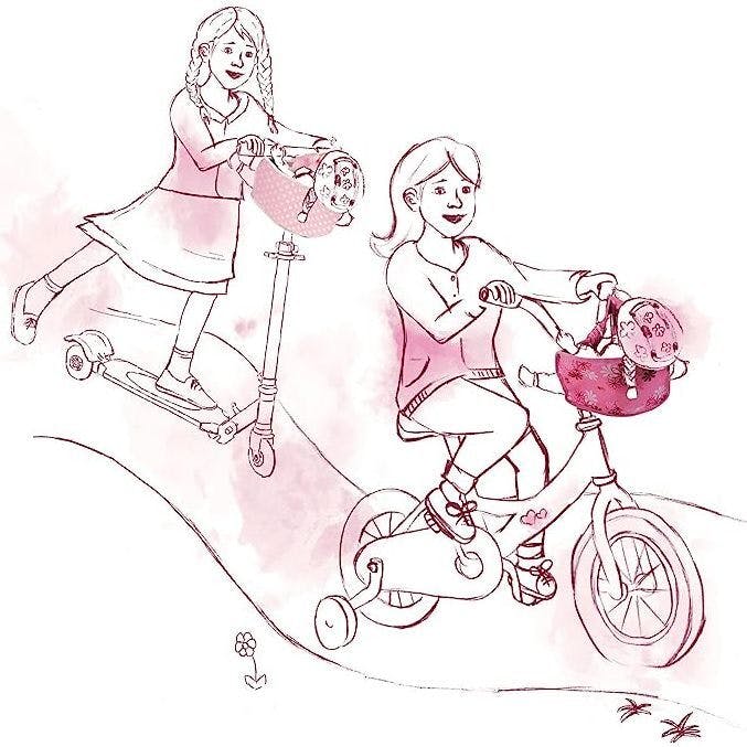 Bike Seat for Dolls up to 20" - Attaches to Handlebars of Any Size Bike (no Hardware Needed)