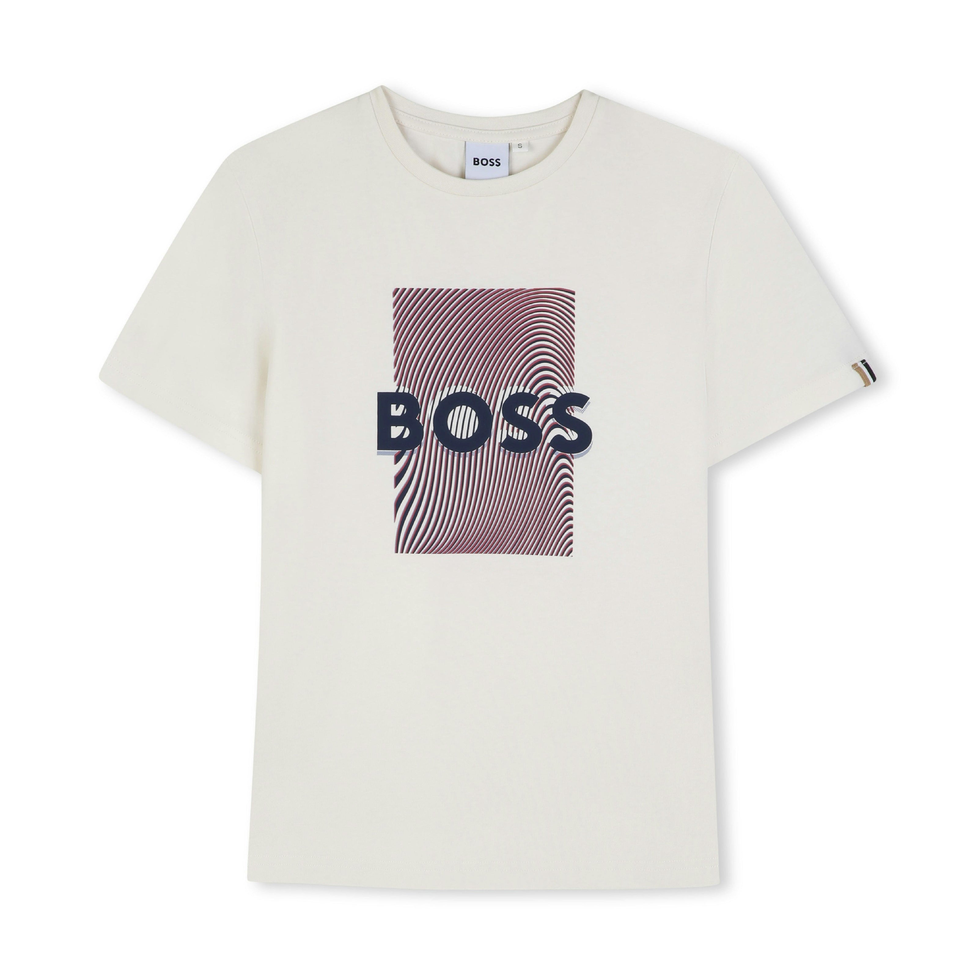 Ivory Optical Logo Print T‑Shirt