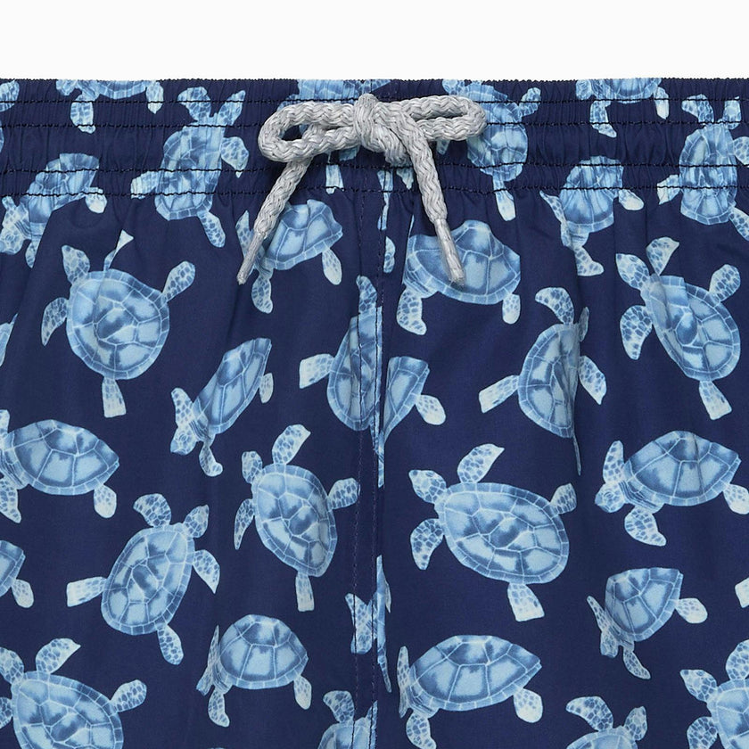 Boys Swimshorts in Navy Turtle