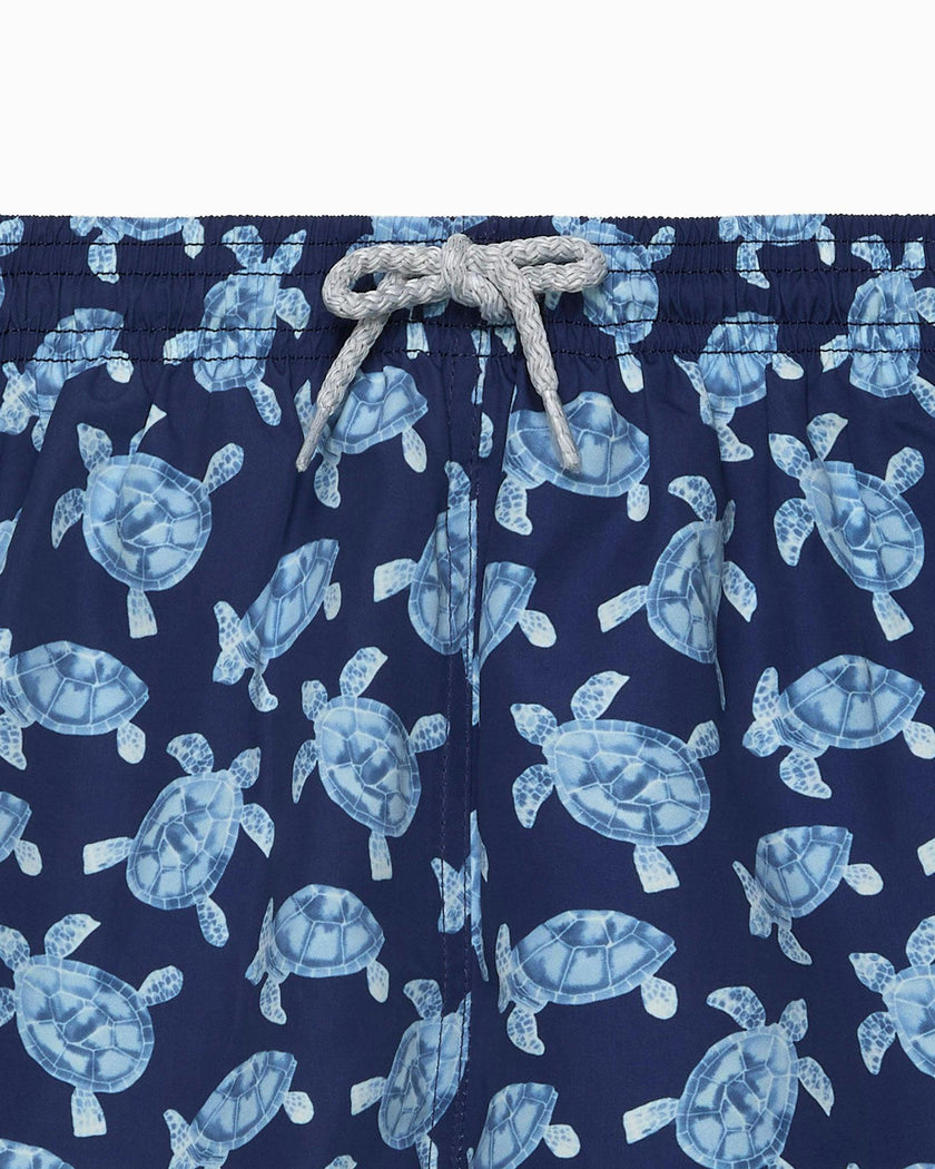 Boys Swimshorts in Navy Turtle