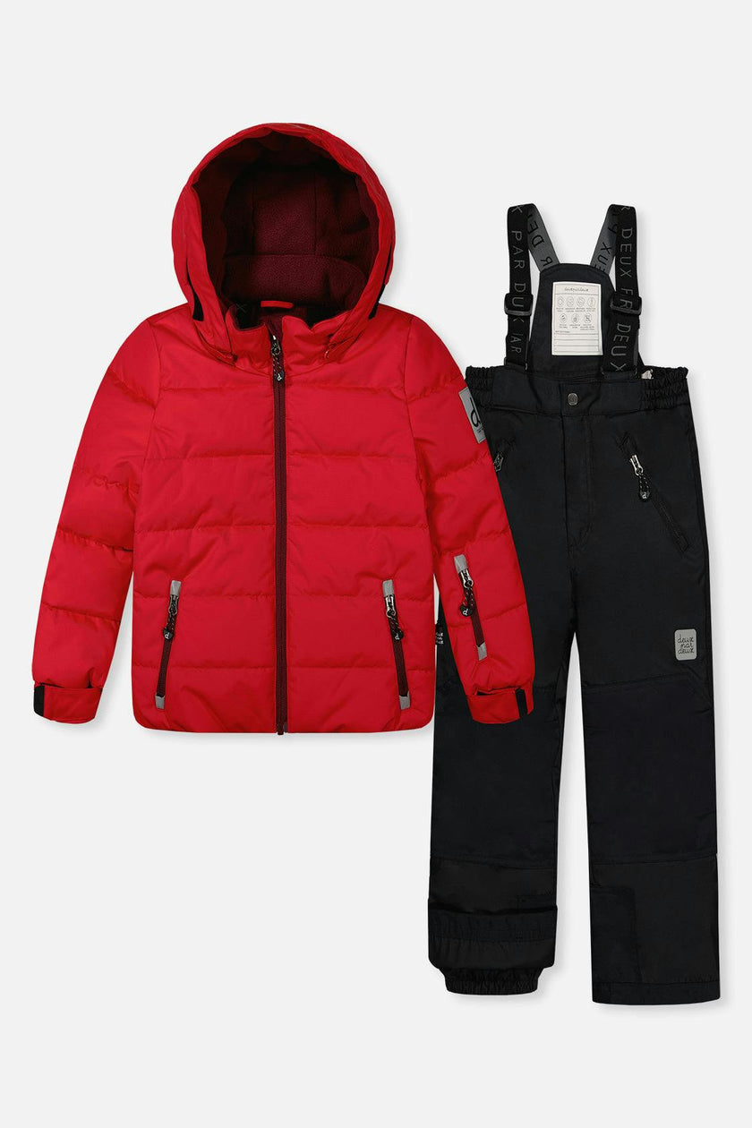 Two Piece Play Snowsuit Red With Black Pants