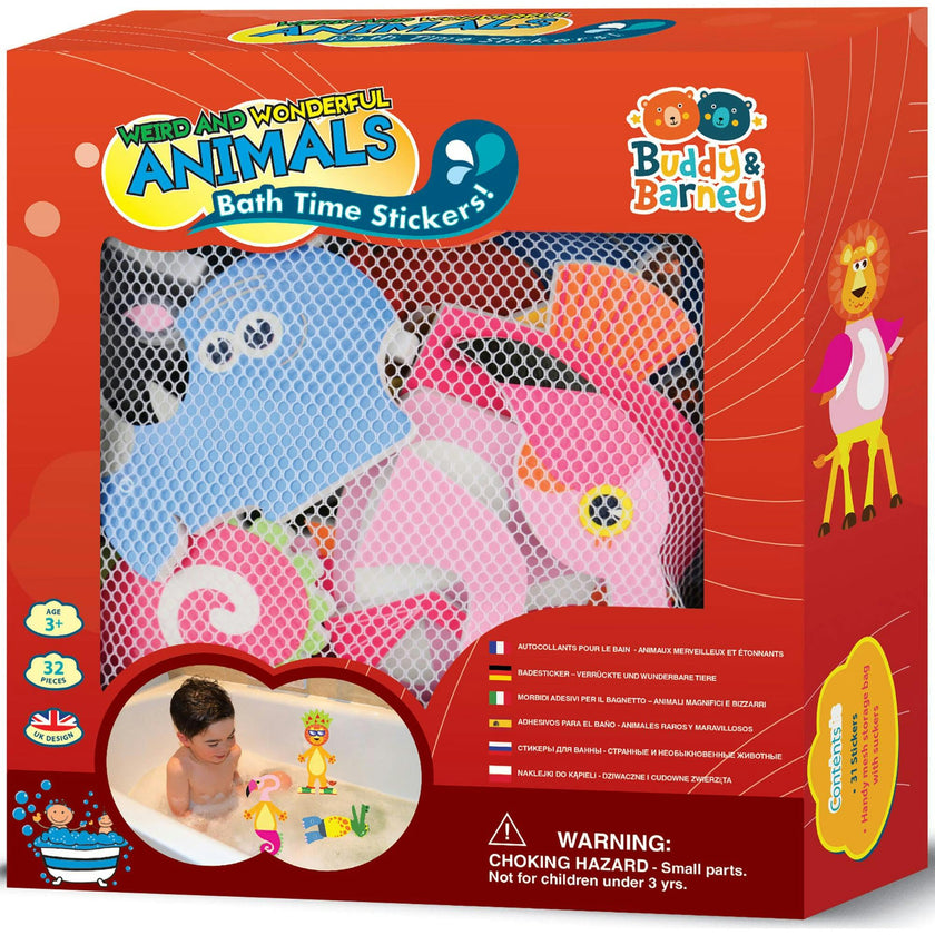 Buddy & Barney: Weird & Wonderful Animals Bath Time Stickers