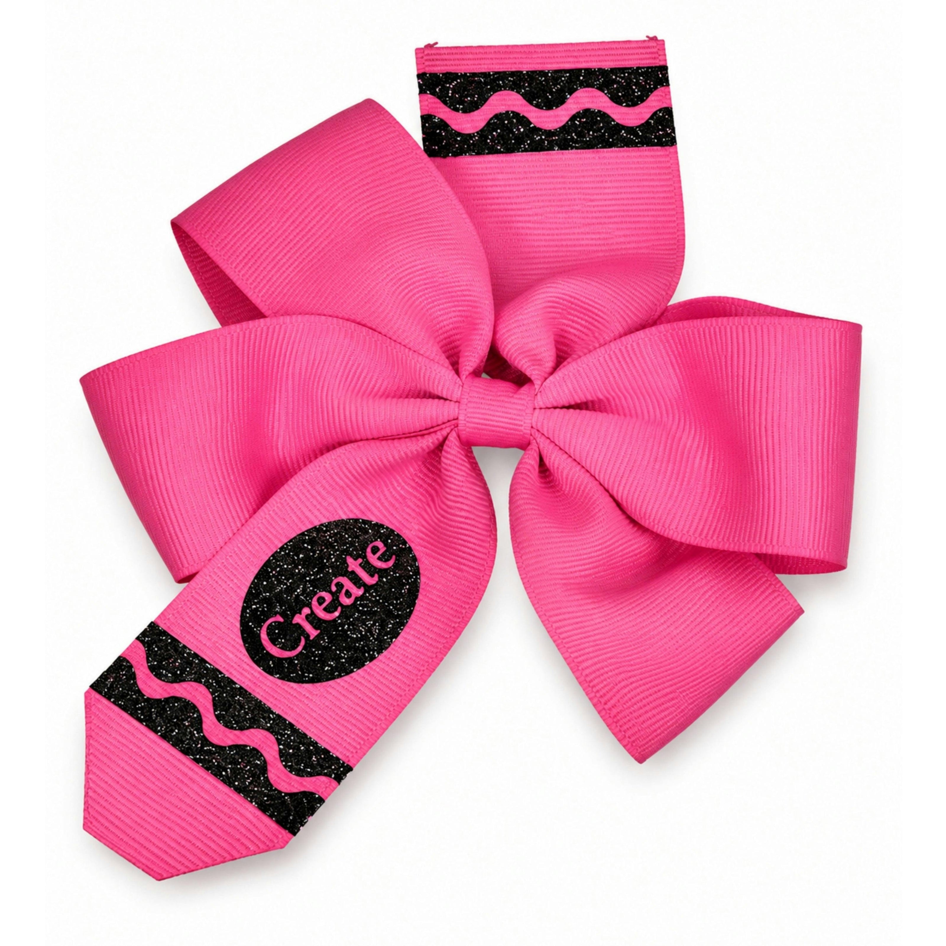 Crayon Back-to-School Hair Bow
