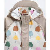 Tree Print Rain Coverall Jumpsuit
