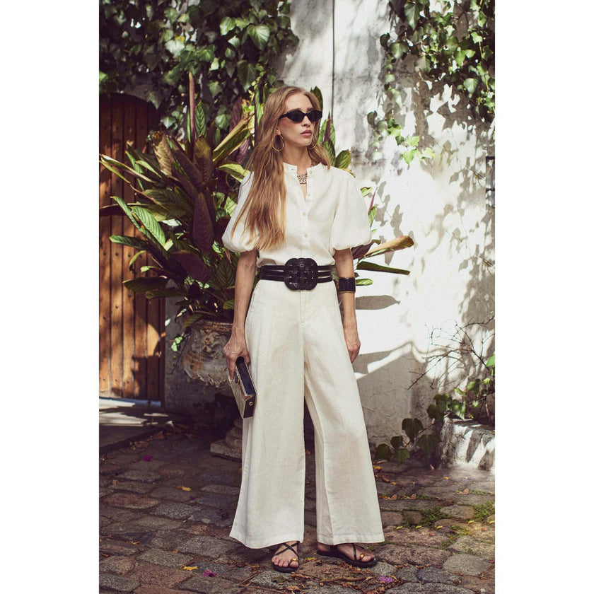 Bubble Linen Shirt - Off White
