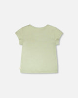 Organic Cotton Jersey T-Shirt Light Khaki Green
