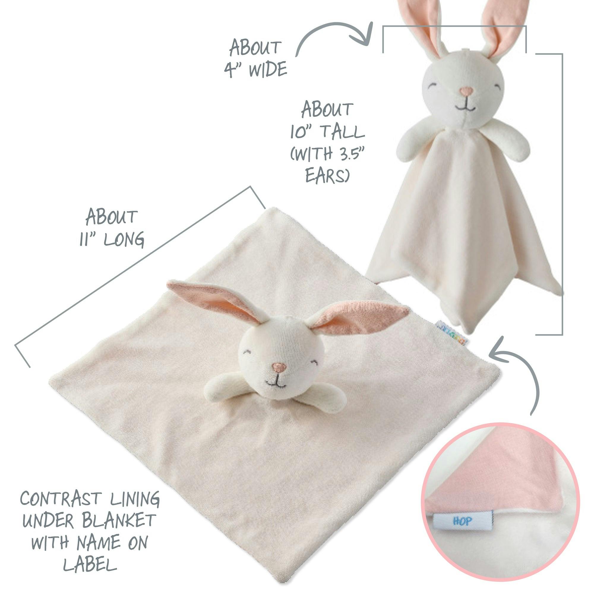 SNUGGLE + SHAKE - Baby Lovey Security Blanket Toy and Rattle Set