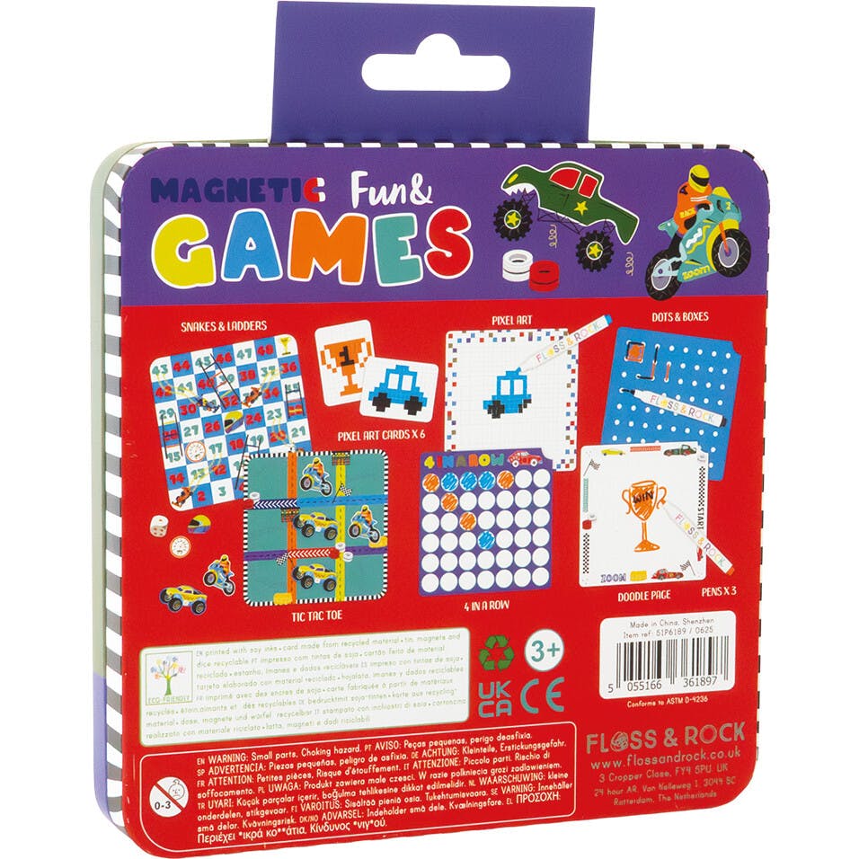 Magnetic Fun & Games Tin - Cars
