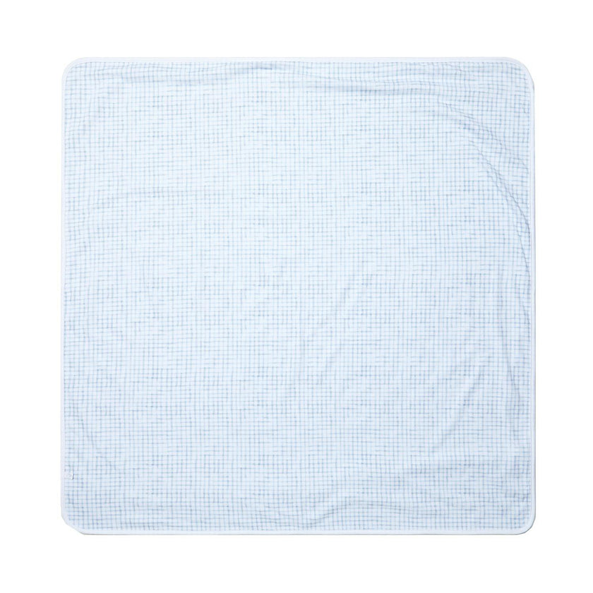 LARANJINHA Windowpane Swaddle Blanket - Blue