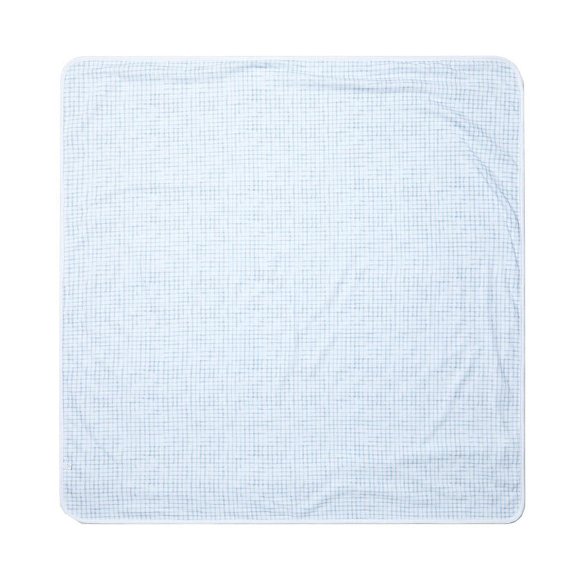 LARANJINHA Windowpane Swaddle Blanket - Blue