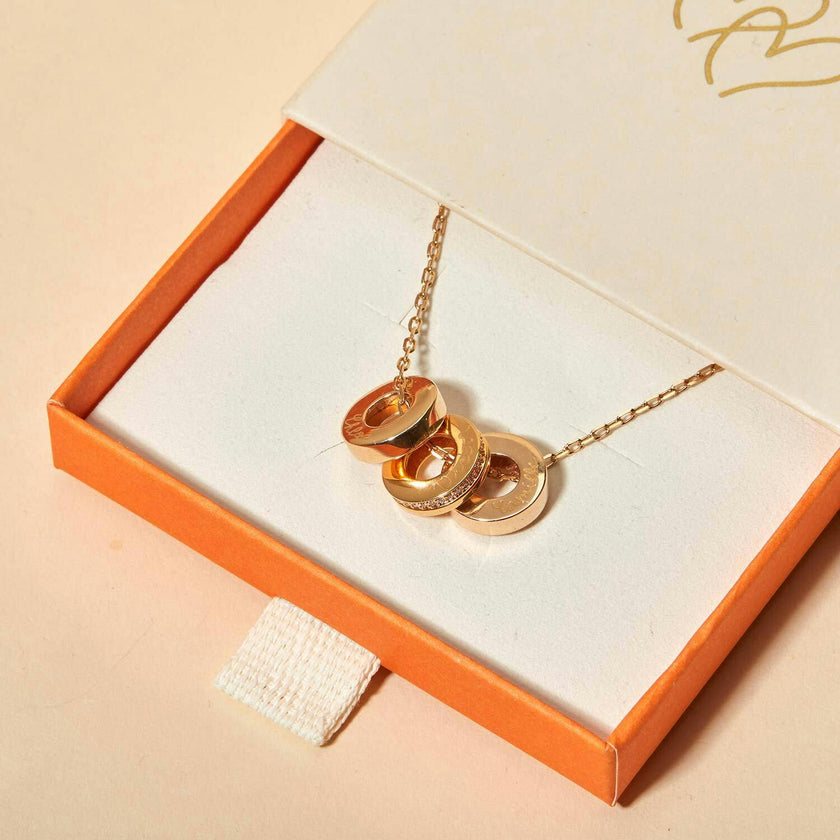 Personalized Unity Necklace, 14k Gold Plated