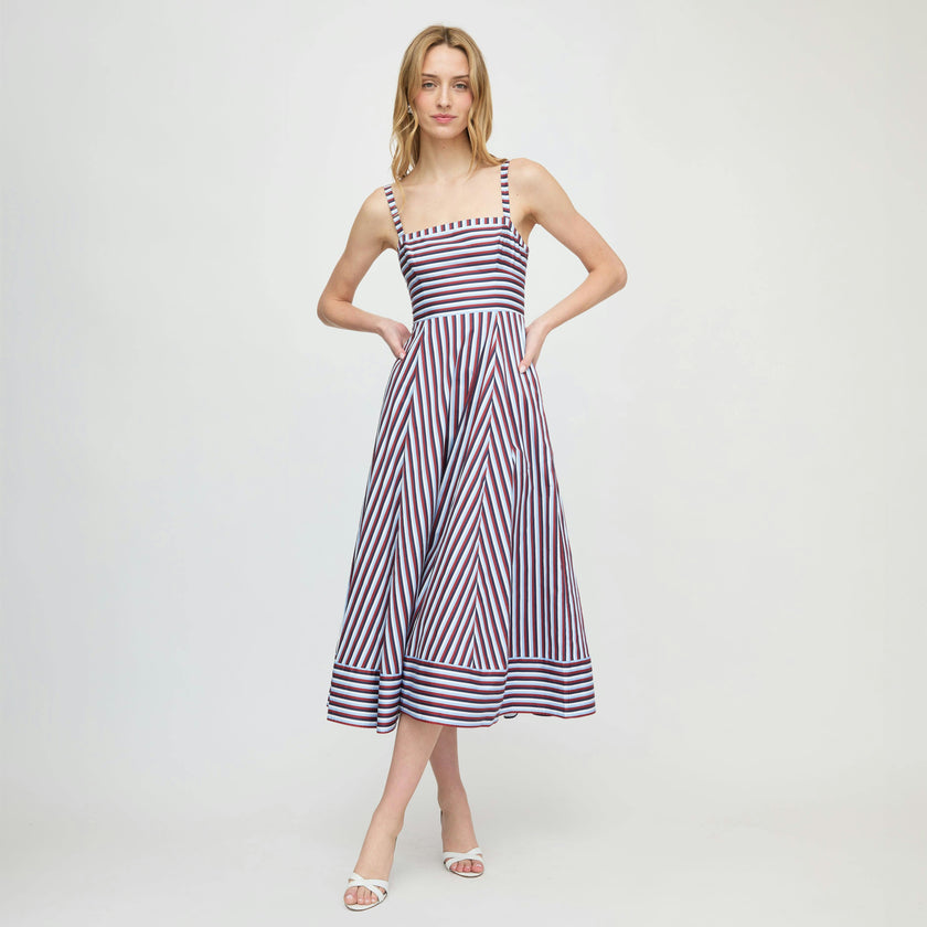 The Margot Dress - Firecracker Stripe