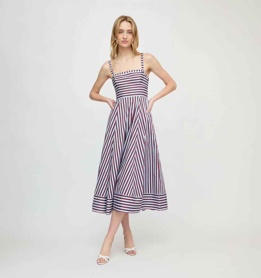 The Margot Dress - Firecracker Stripe