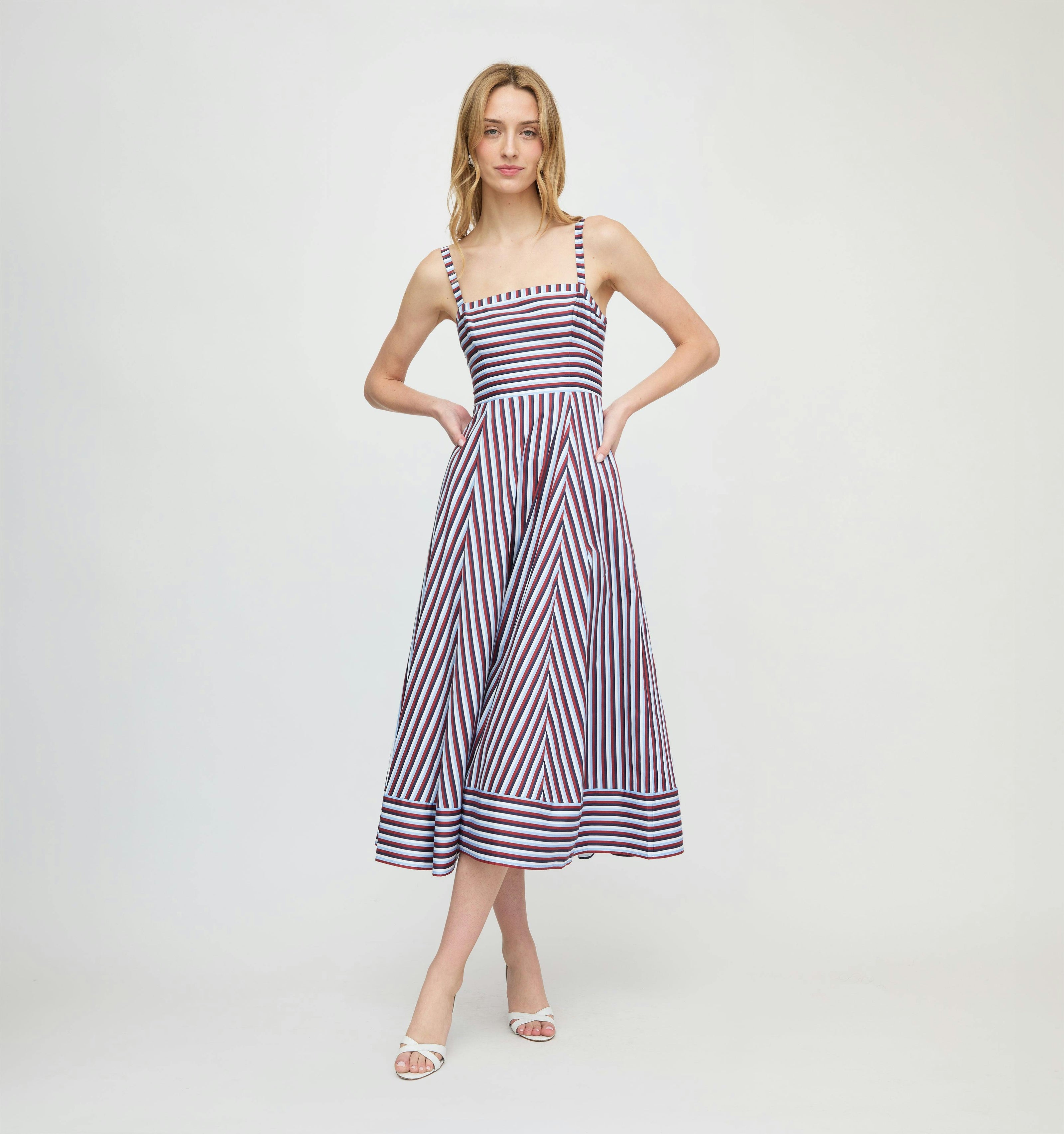 The Margot Dress - Firecracker Stripe