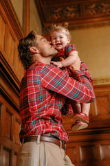 Baby Girl Rosario Dress Set in Christmas Cheer Plaid