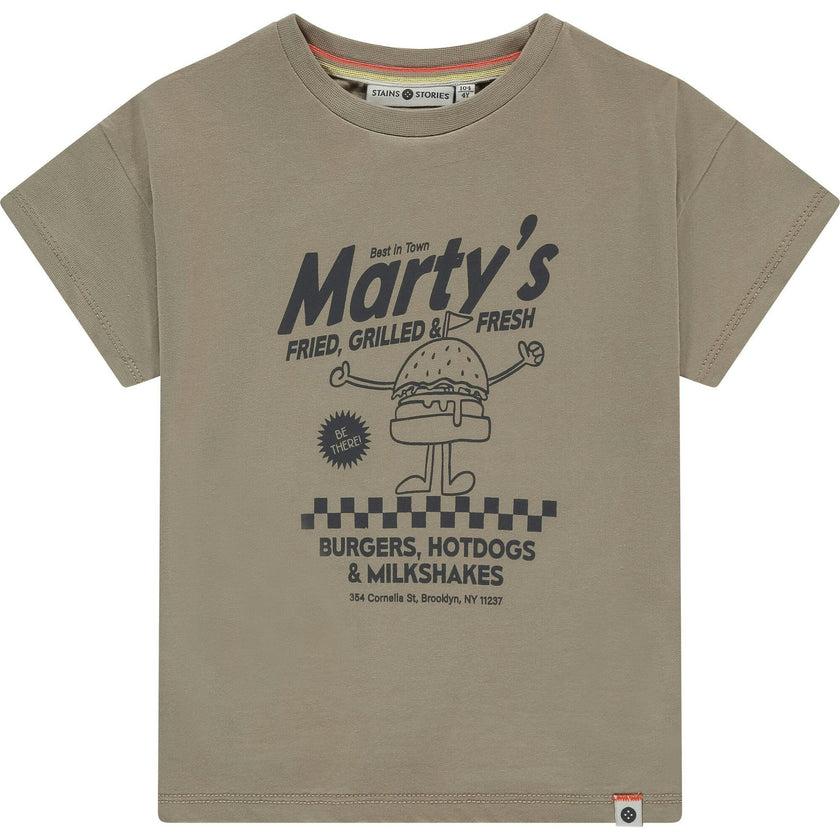 Diner Theme Graphic Short Sleeve T-Shirt