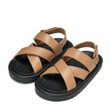 Rick Velcro Strap Leather Sandals
