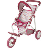 Gotz 3‑Wheel Doll Buggy "Happy Flower" – Compact Flower‑Print Doll Stroller with Sunshade