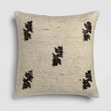 Abstract Leaf Green & Beige Accent Pillow