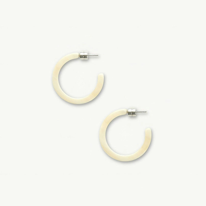 Mini Hoops in Alabaster