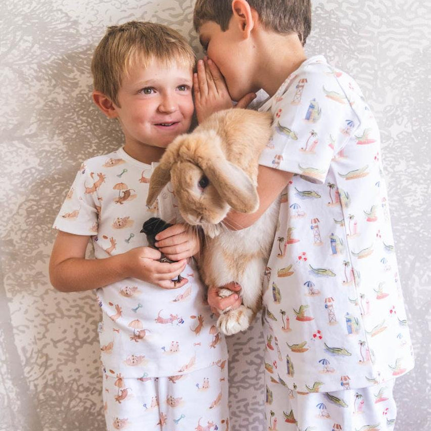 Alligators Boy Pima Cotton Short Pajama Set