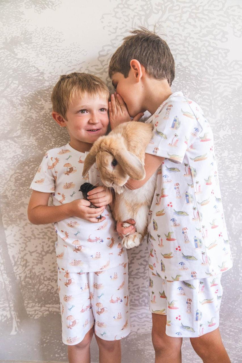 Alligators Boy Pima Cotton Short Pajama Set