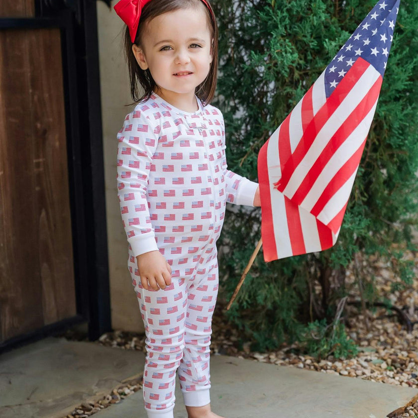 Parker Zipper Pajama - American Flag