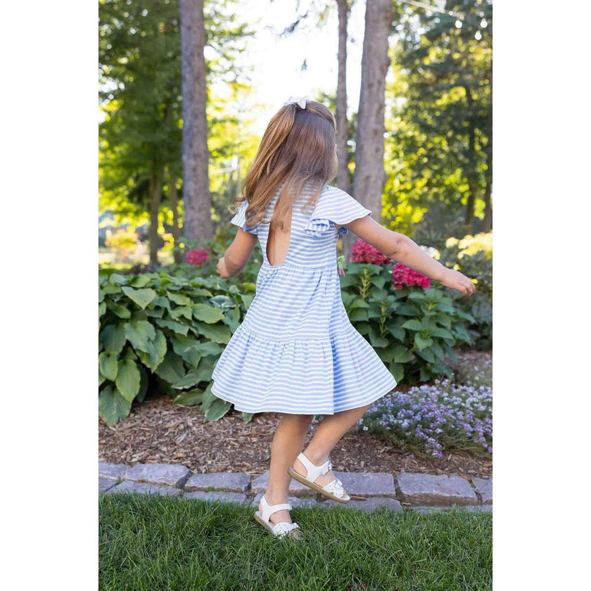 Stripe Knit Dress With Heart Cherries