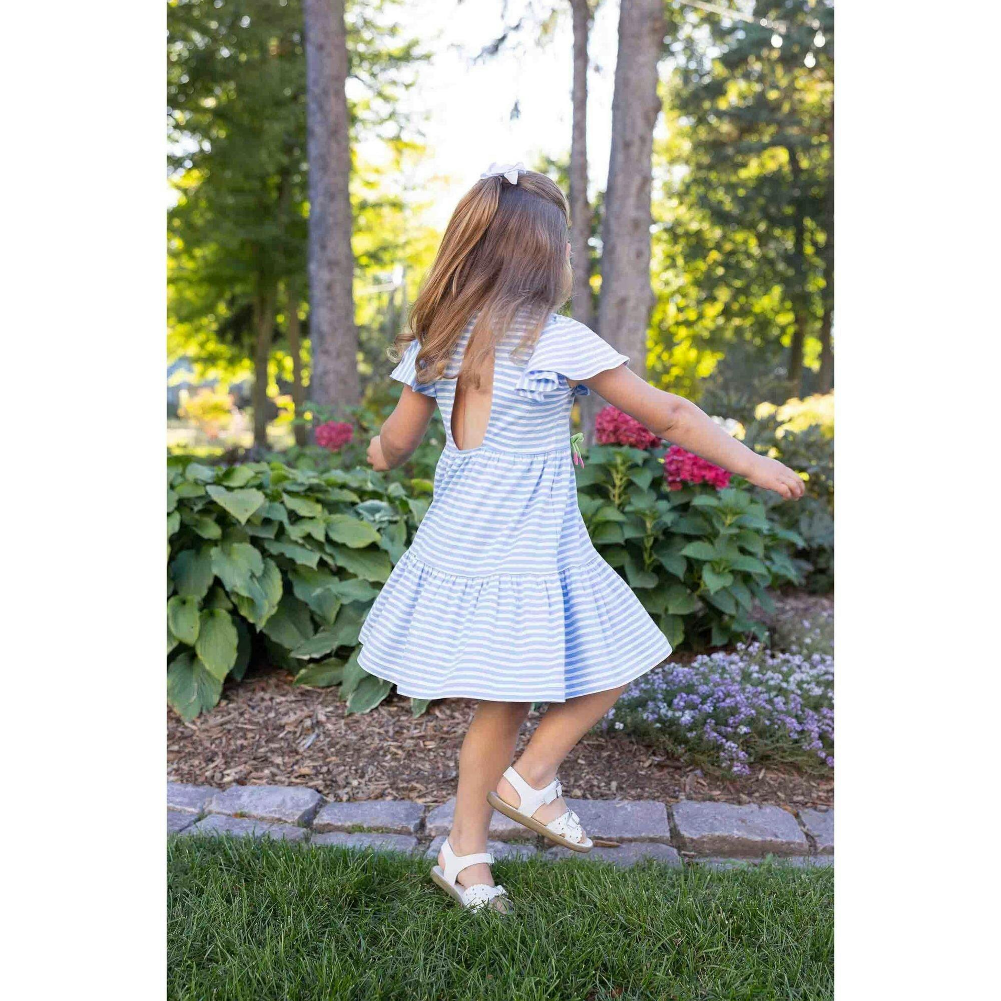 Stripe Knit Dress With Heart Cherries