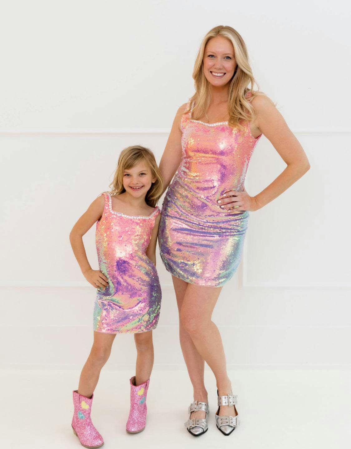 Women's Sunset Ombre Shimmer Dress
