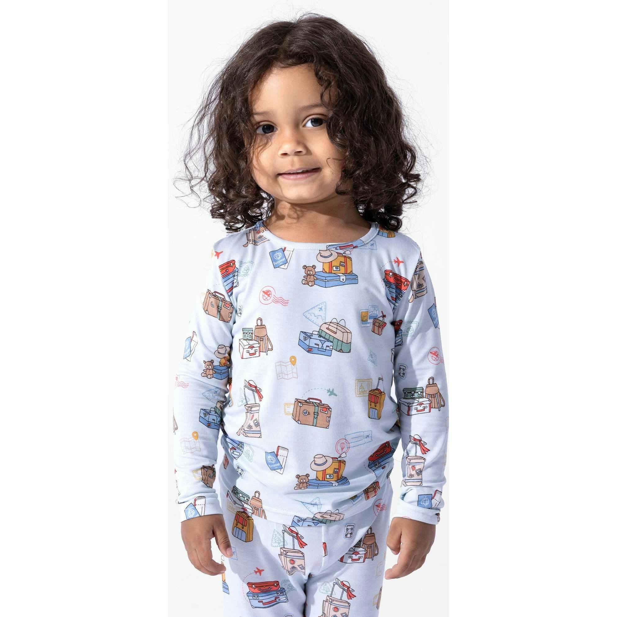 Vintage Suitcases Kids Pajamas