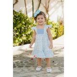 Blue Floral Smocked Dress