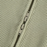 Tea Waffle Zipper Footed Romper