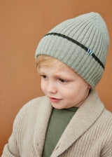Merino Cashmere Ribbed Rolled-Up Beanie