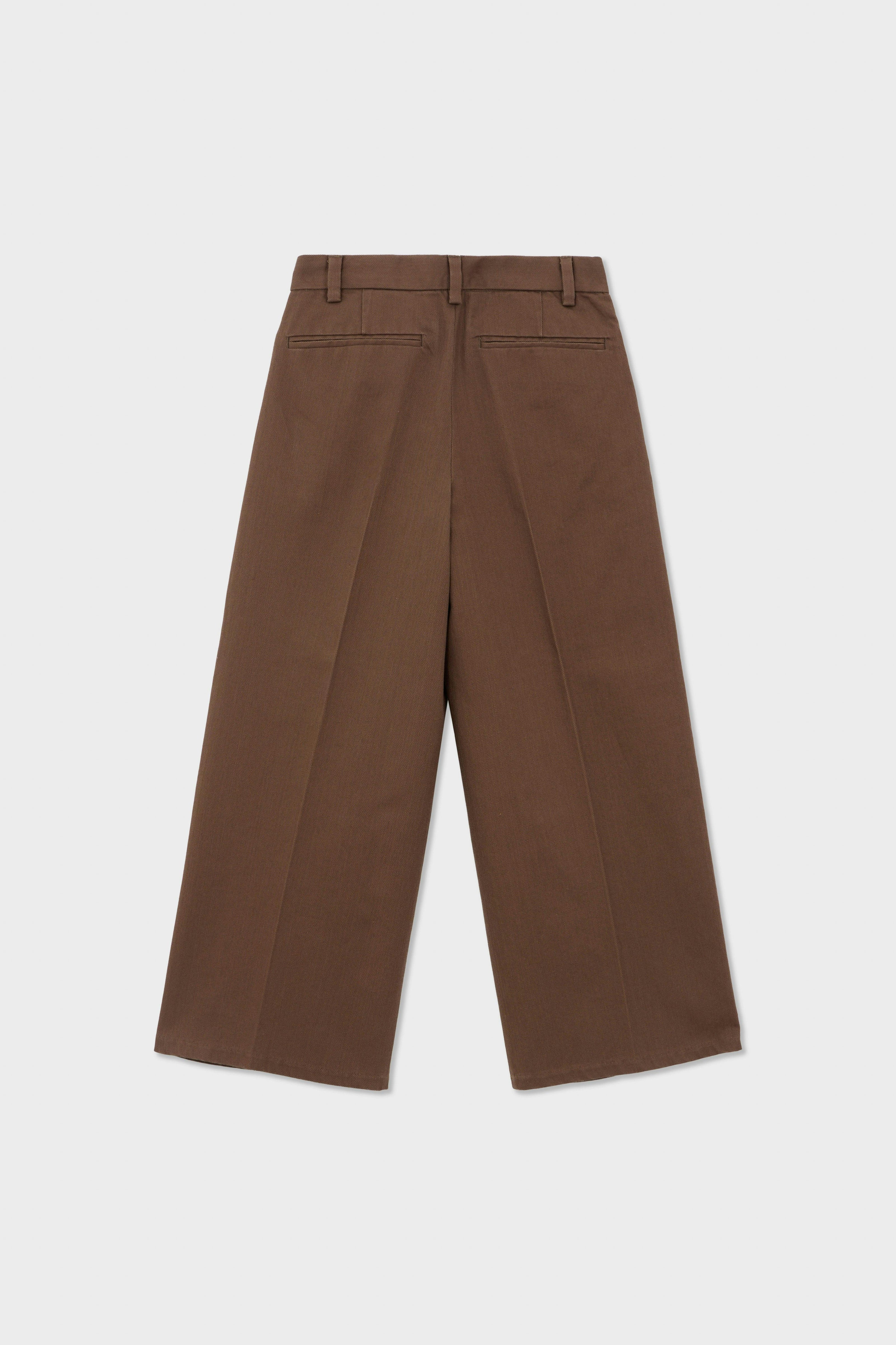 Organic Cotton Wide Leg Double Pleated Pant