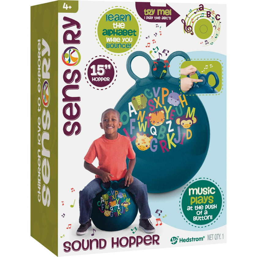 Hedstrom: 15" ABC Sensory Sound Hopper - Blue & Animal Graphics