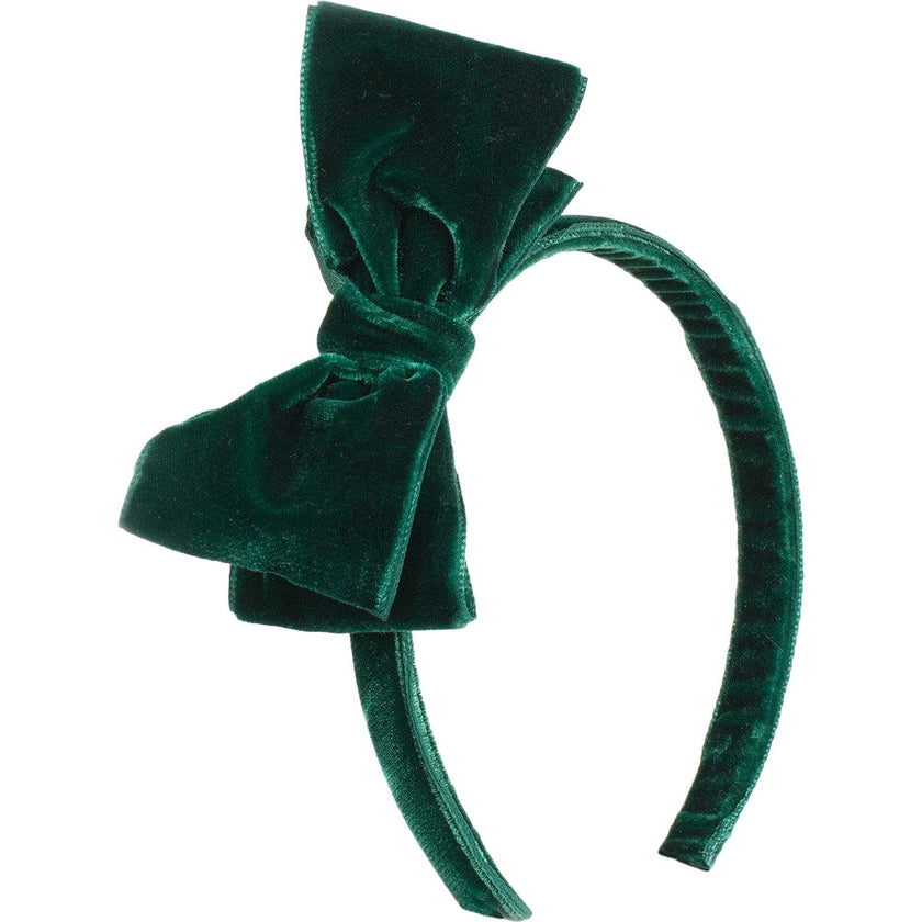 Velvet Big Bow Alice Band in Bottle