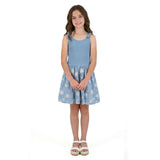 Tween Girls Rib Knit Bow Shoulder Dess | Floral Eyelet