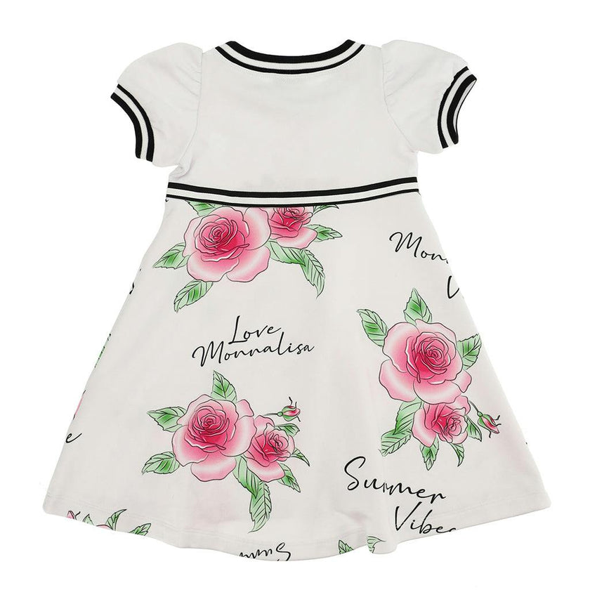 White Daisy Duck Poplin Dress