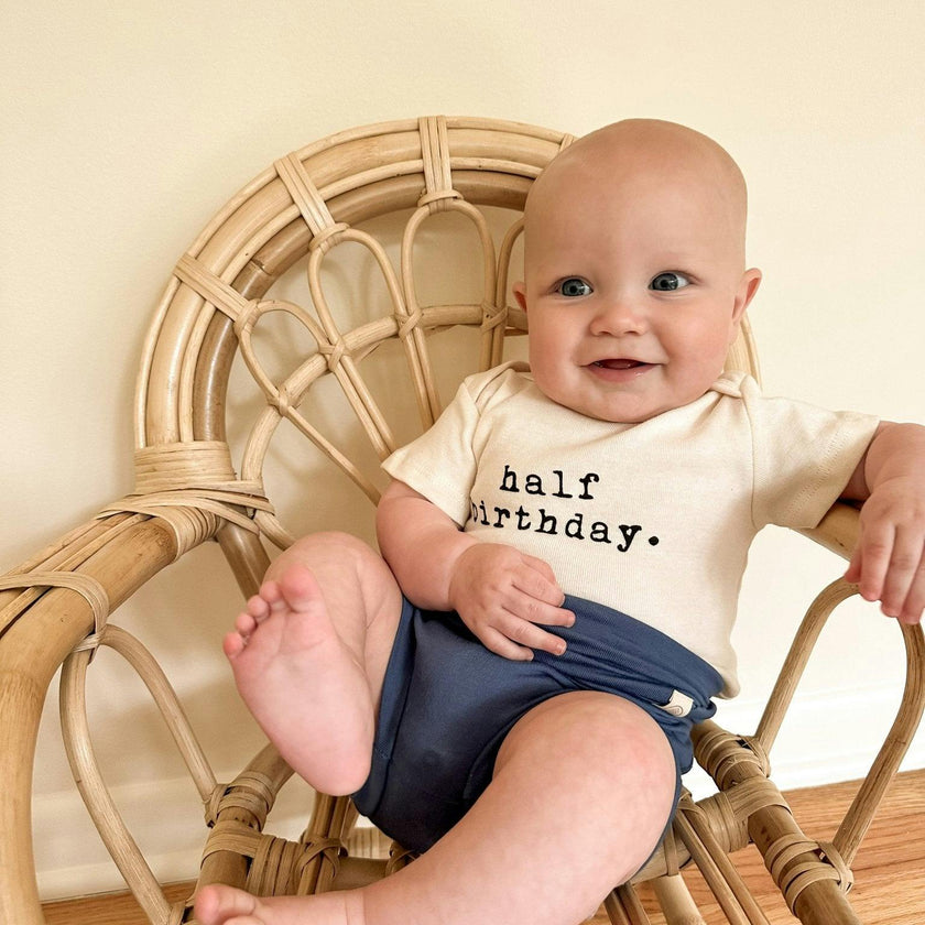 Half Birthday Organic Baby Bodysuit