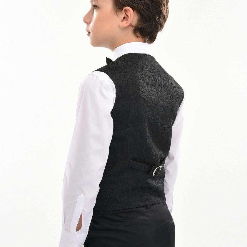 Black Nero Floral Vest Outfit Set