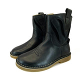 Jessie Kids Cowboy Boot - Black Leather