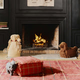 Washable Rug Tartan Vintage Red, Red