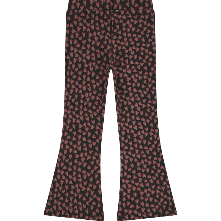 Heart Print Flare Leggings
