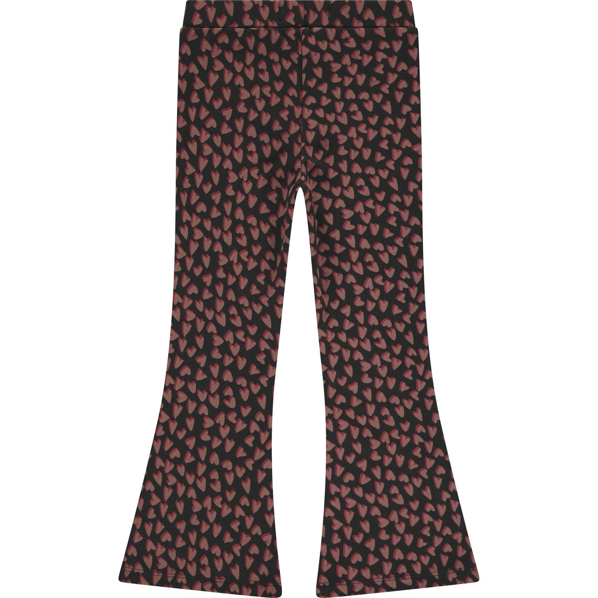 Heart Print Flare Leggings