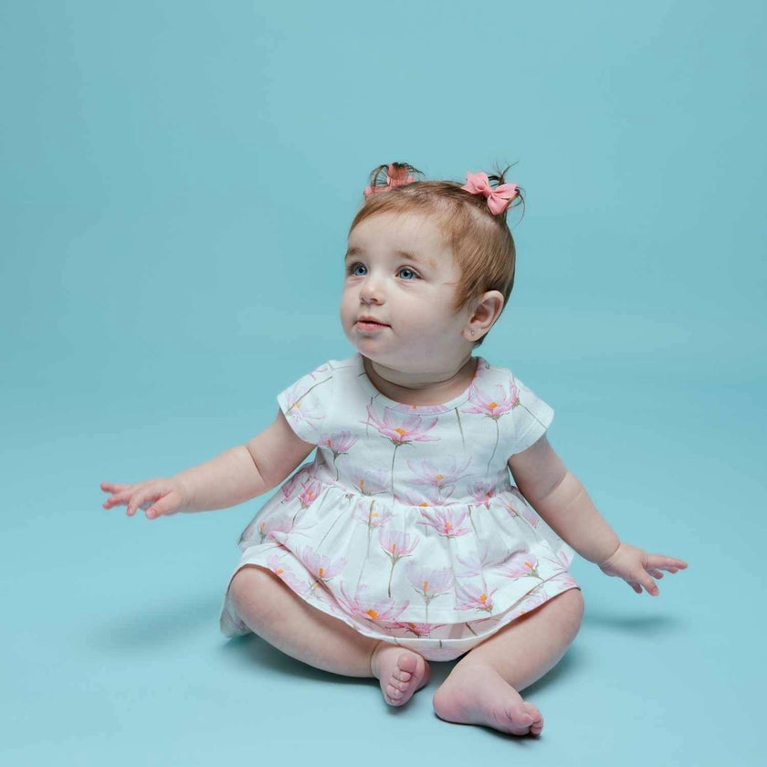 Round Neck 2-Layered Dress With Matching Bloomers