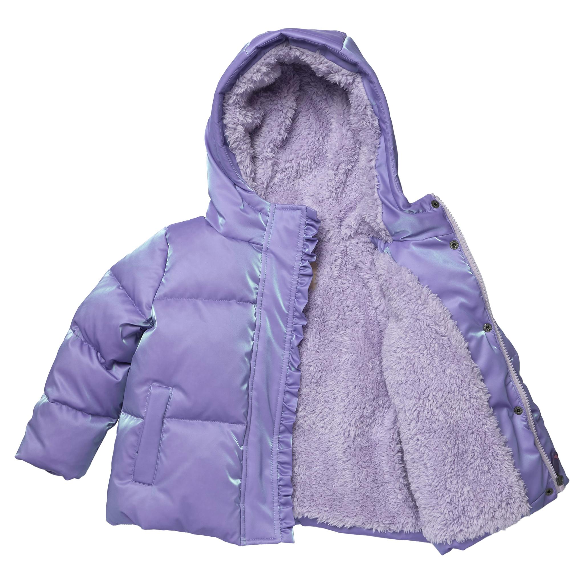 Girls Ruffle Pete Puffer - Lavender
