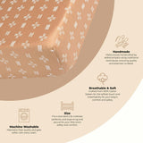 Kendi Copper Dash Cotton Fitted Crib Sheet