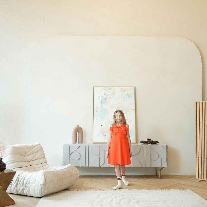 Esme dress (scarlet-orange)