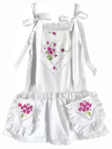 6y Drop-Waist Handkerchief Dress - Wild Magenta Flowers